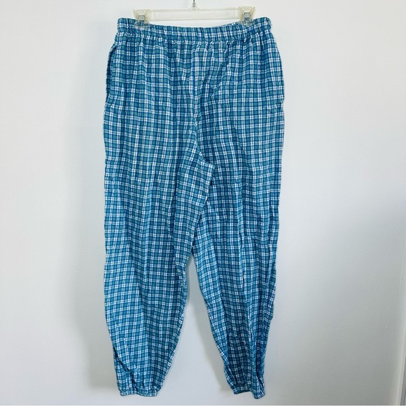 The Vermont Flannel Company Blue & Green Plaid Joggers - Picture 2 of 5